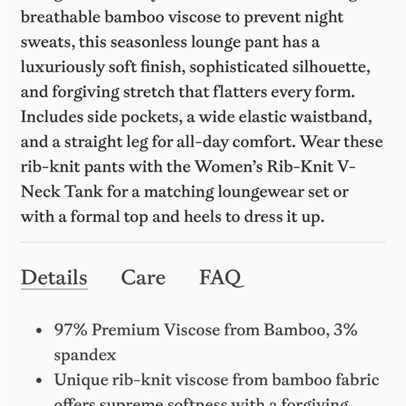 Cozy Earth Ribbed Bamboo Sleep Set- Black - Picture 7 of 13